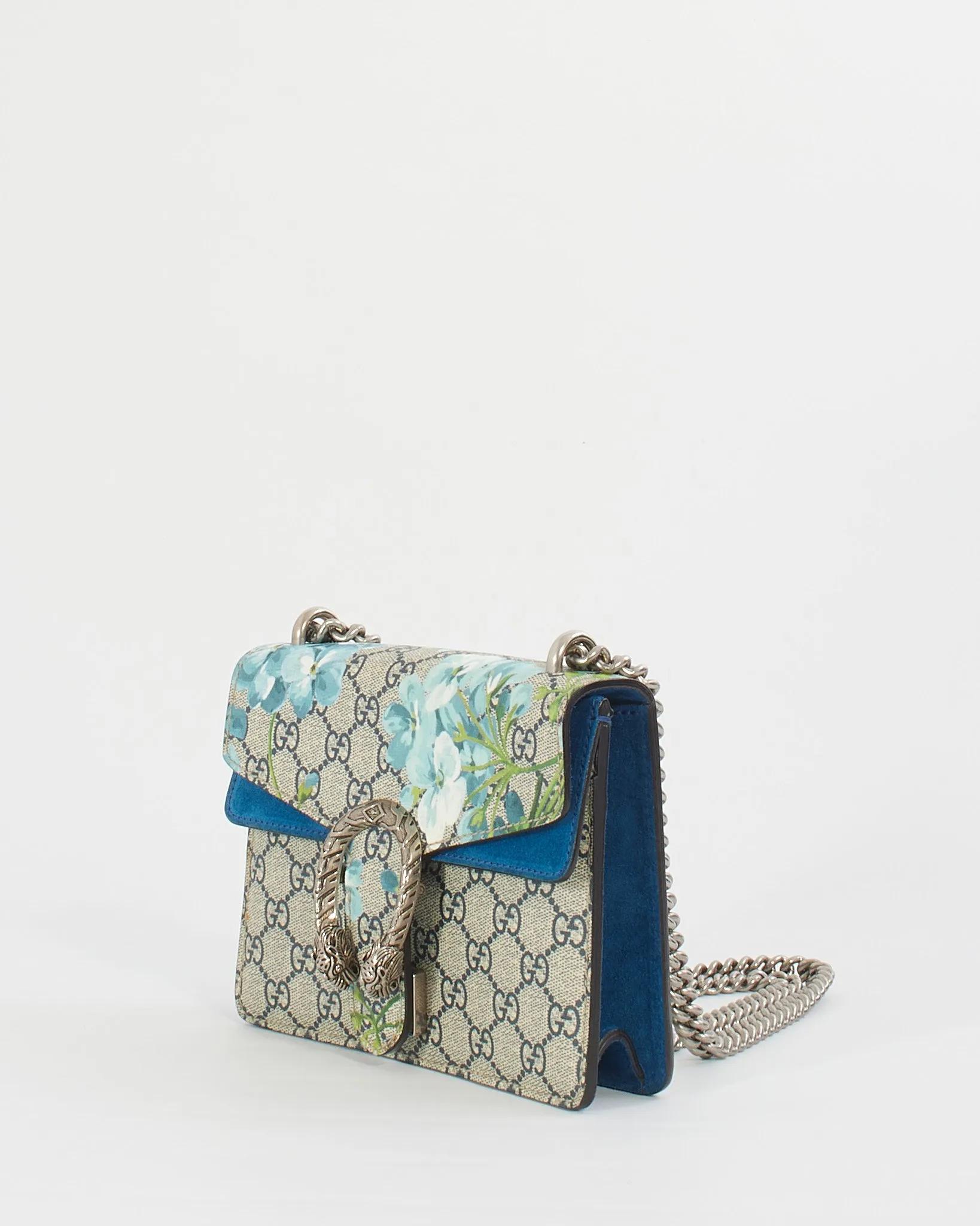 Gucci Blue Canvas GG Supreme Dionysus Blooms Mini Bag