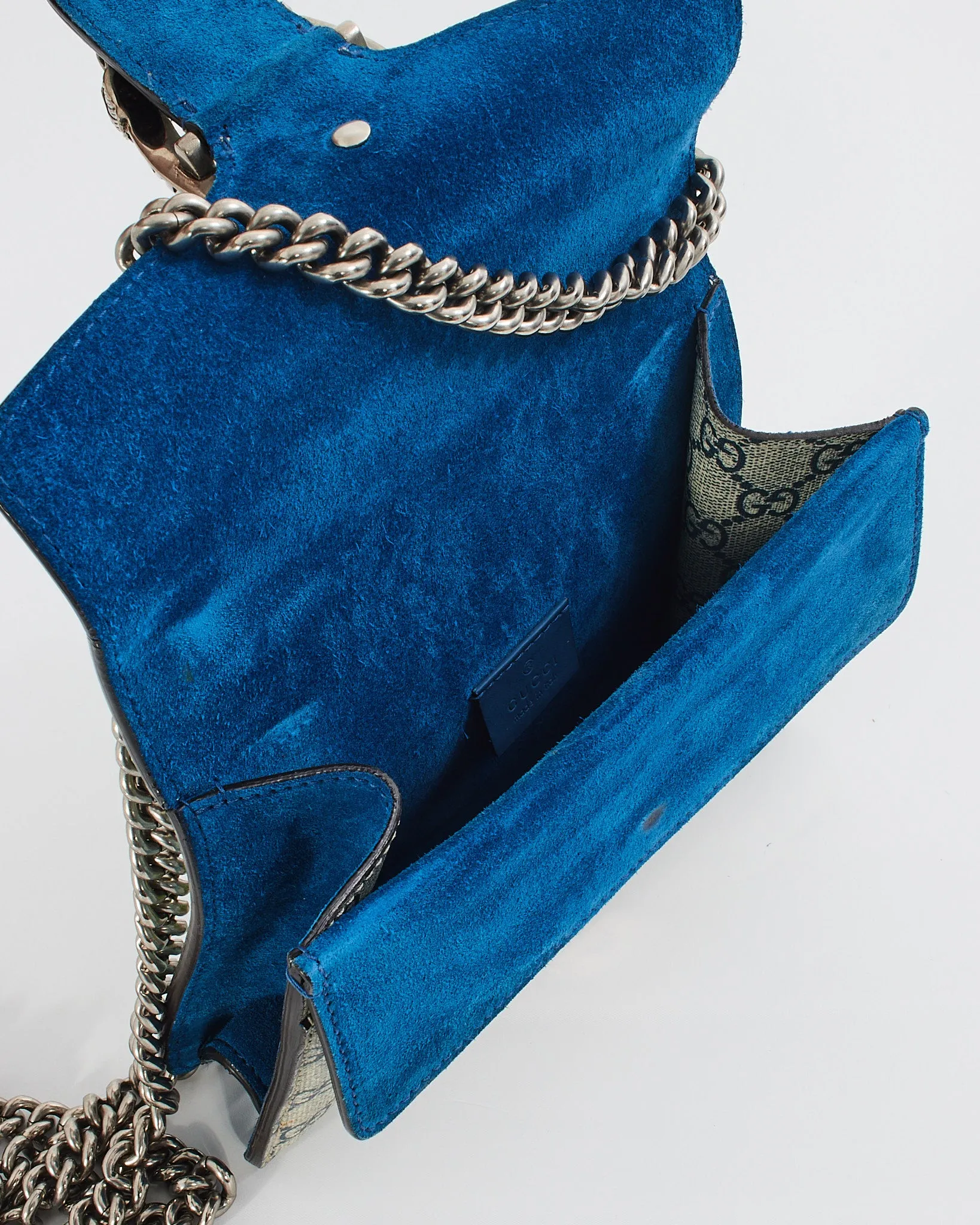 Gucci Blue Canvas GG Supreme Dionysus Blooms Mini Bag