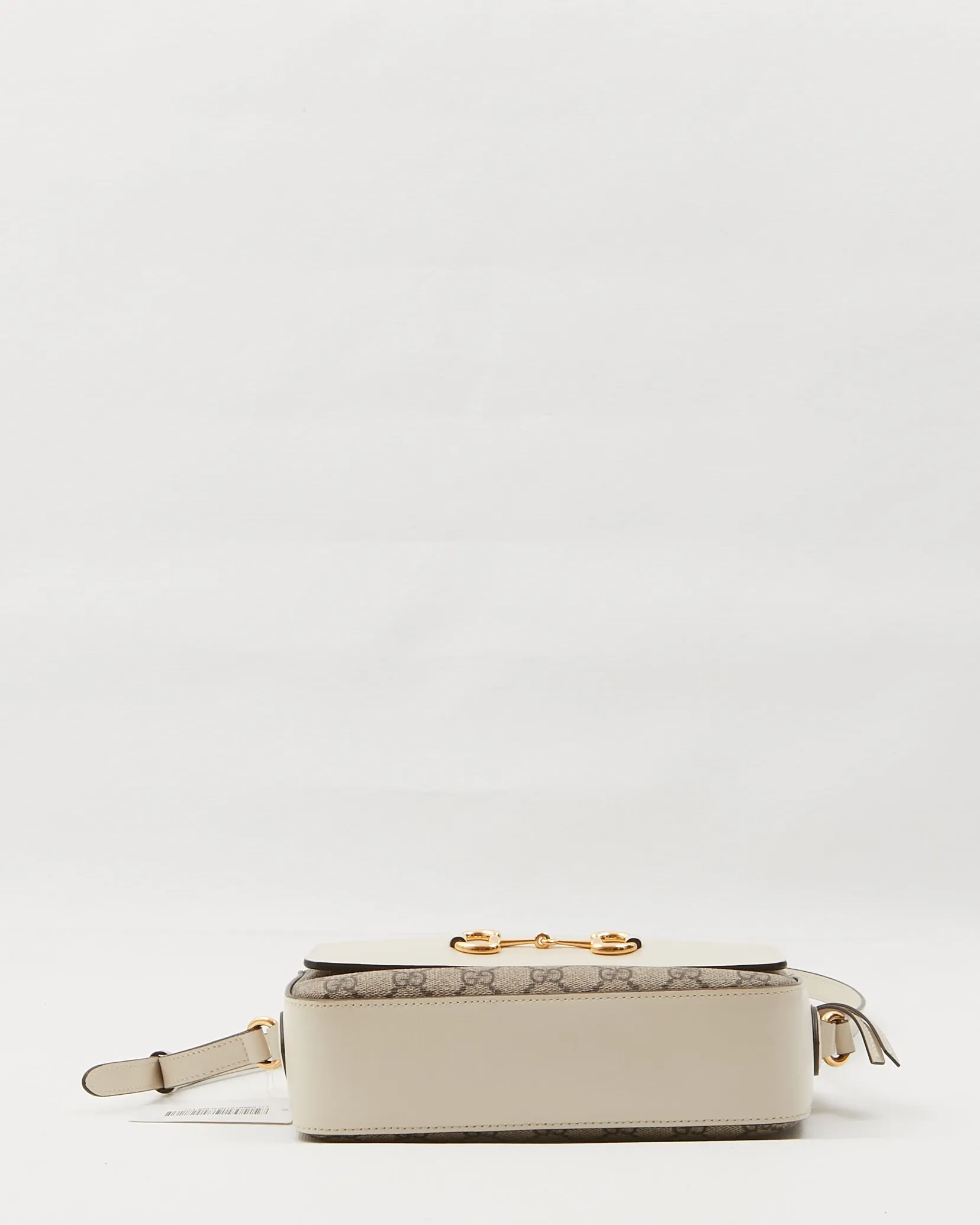 Gucci Cream Small GG Supreme Horsebit 1955 Shoulder Bag
