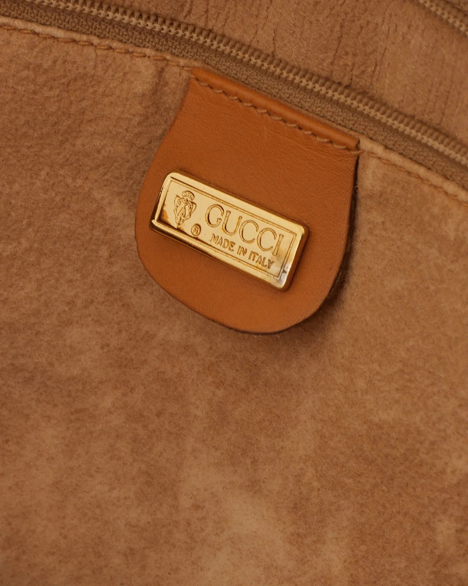 Gucci GG Brown Vintage Micro Guccissima Top Handle Bag