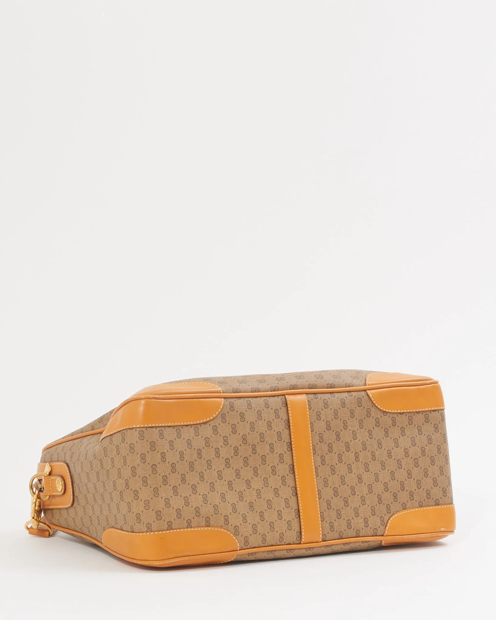 Gucci GG Brown Vintage Micro Guccissima Top Handle Bag