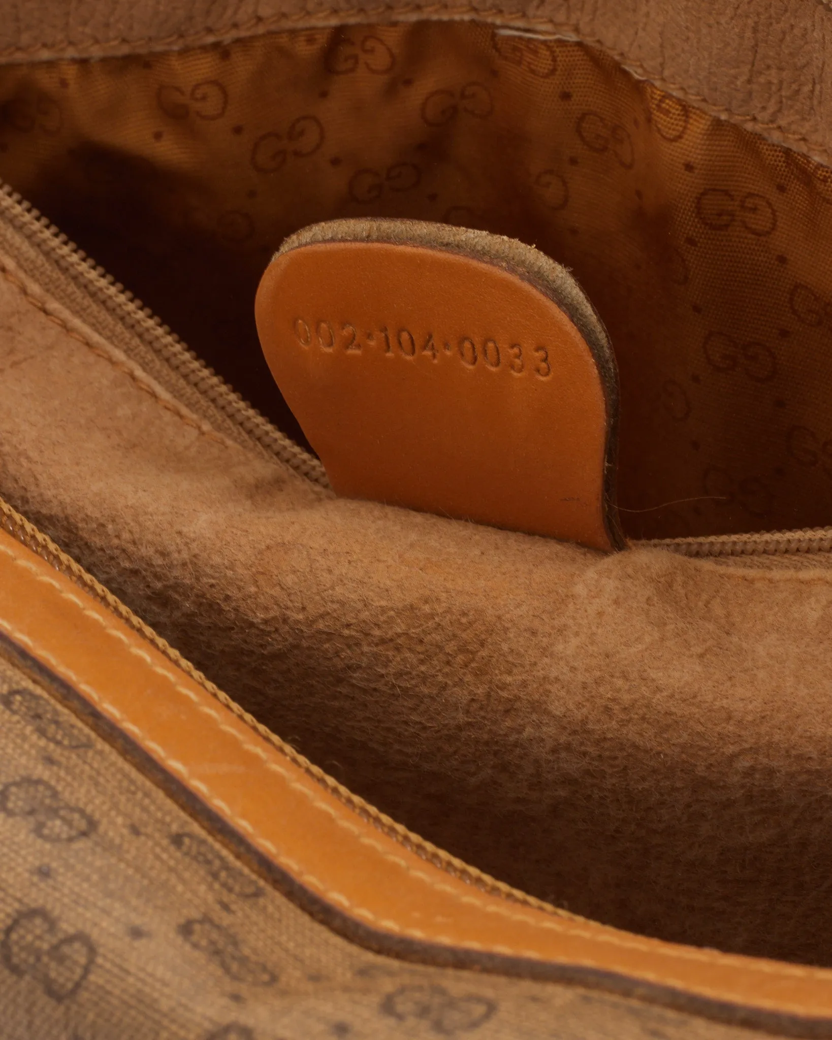 Gucci GG Brown Vintage Micro Guccissima Top Handle Bag