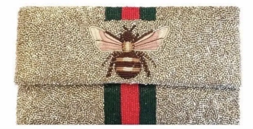 Gucci Inspired Beaded Bee Clutch