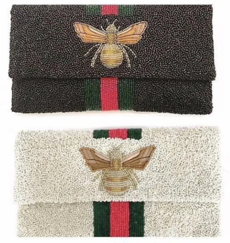 Gucci Inspired Beaded Bee Clutch