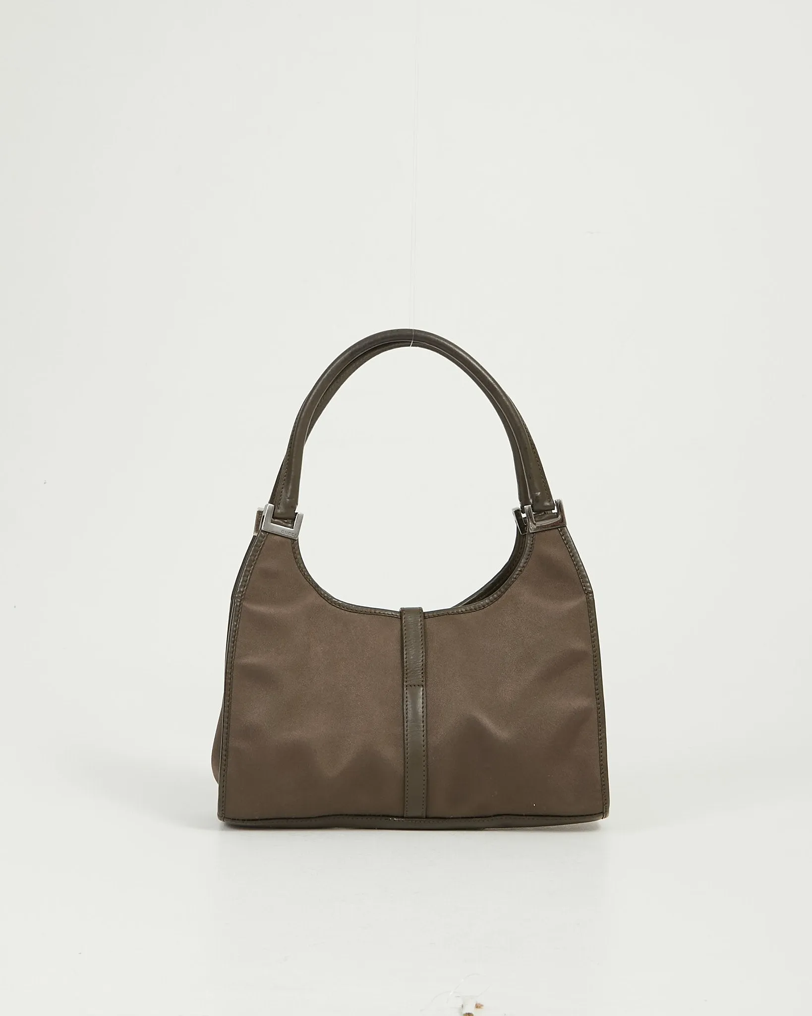 Gucci Khaki Satin Jackie Bardot Bag
