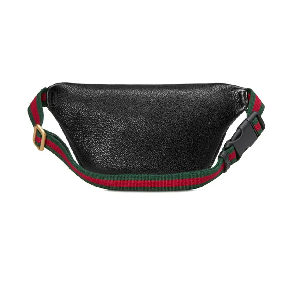 Gucci Logo Belt Bag in Black Leather