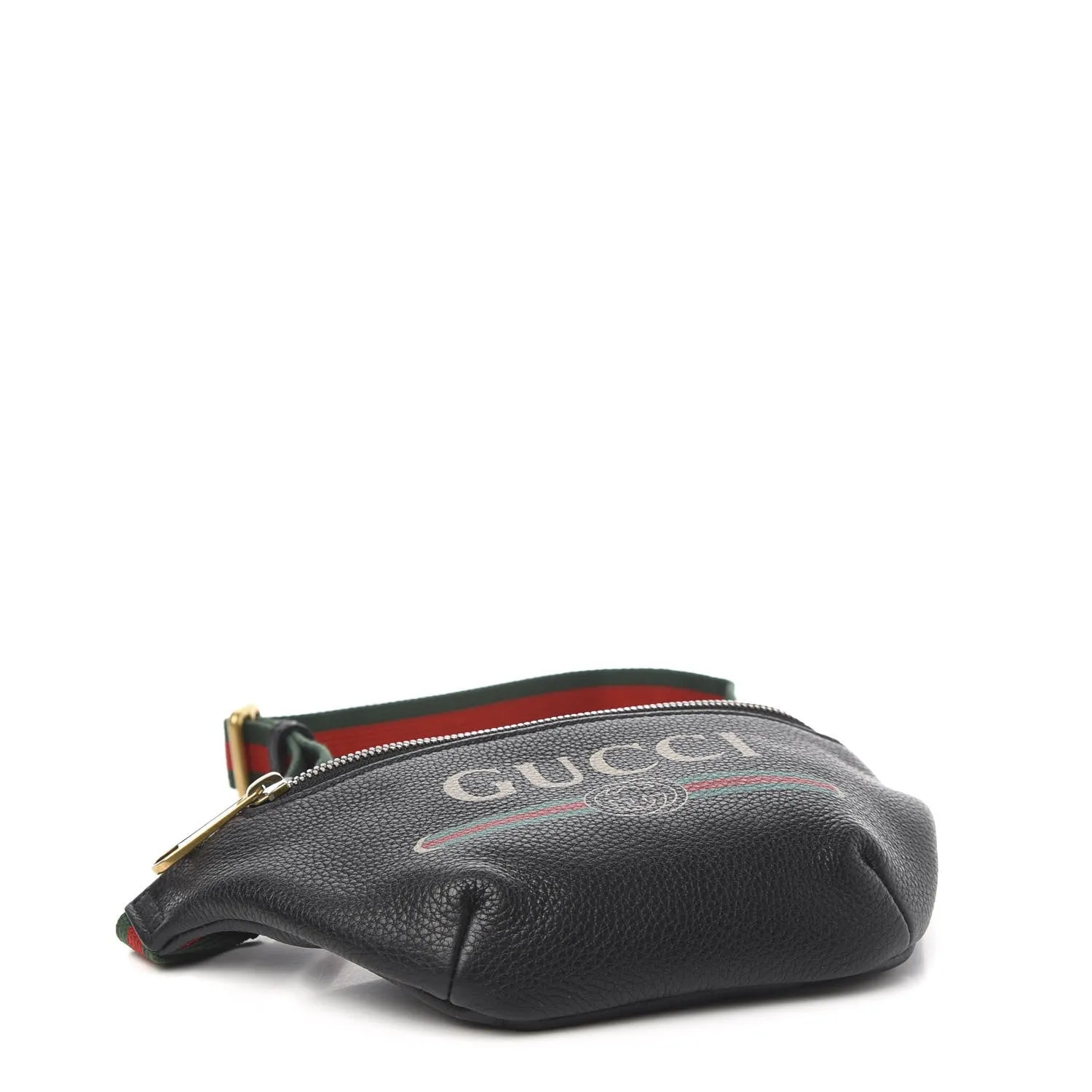 Gucci Logo Belt Bag in Black Leather
