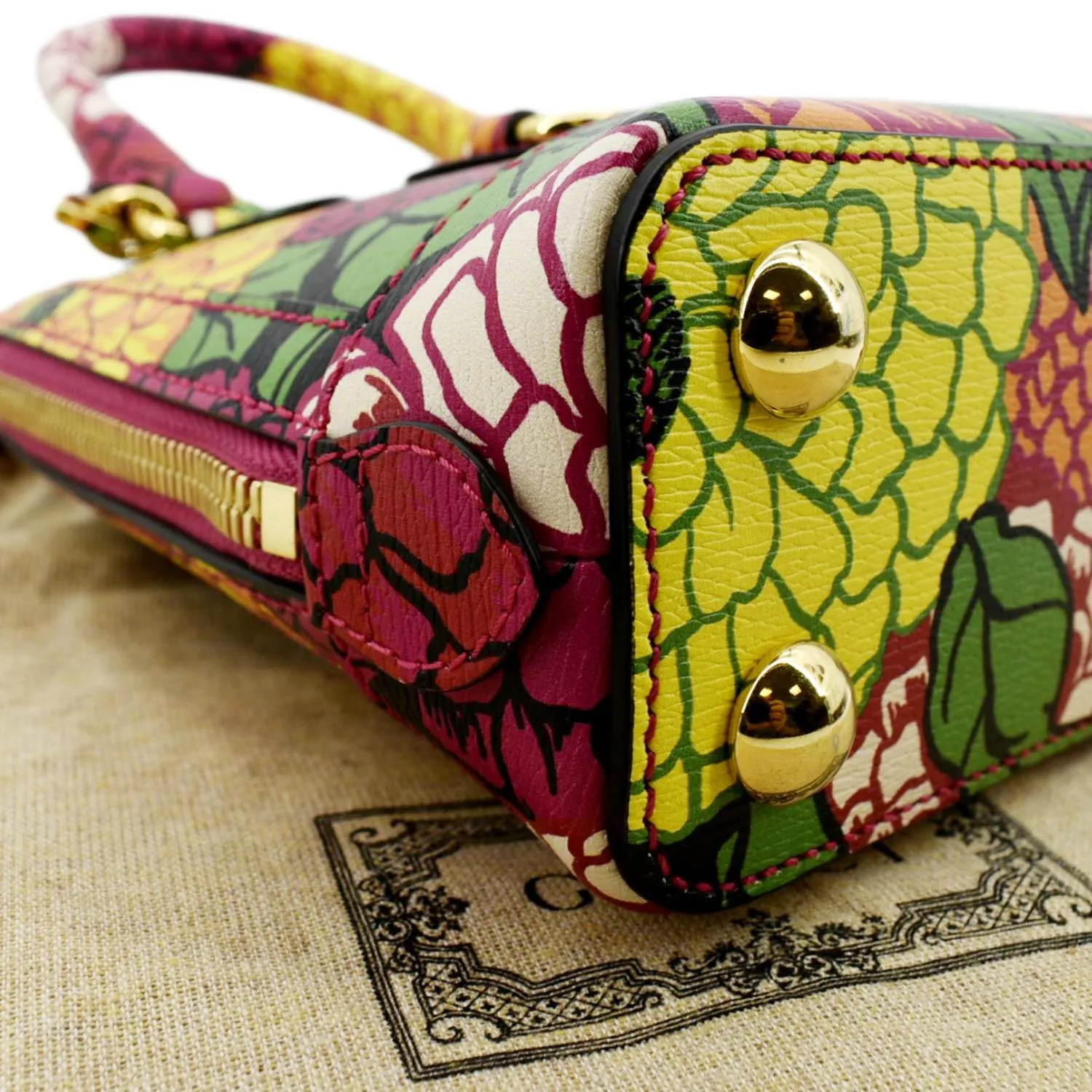GUCCI Mini Horsebit 1955 Leather Crossbody Bag Multicolor 640716