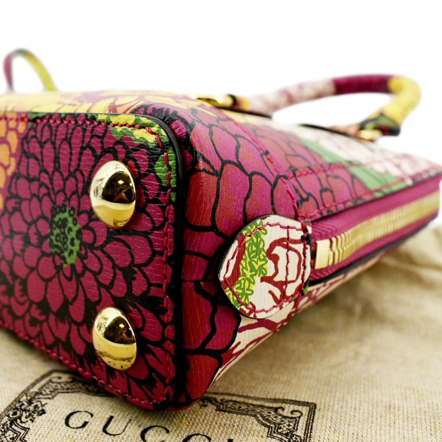 GUCCI Mini Horsebit 1955 Leather Crossbody Bag Multicolor 640716