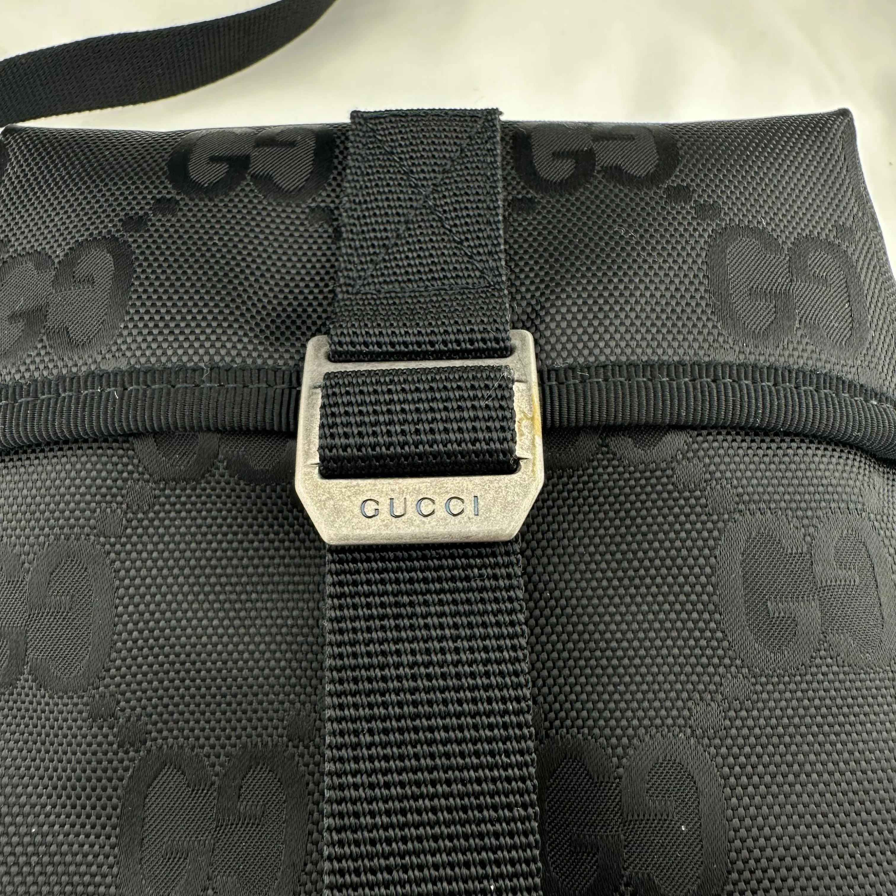 Gucci Off the Grid GG Nylon Messenger Bag in Black