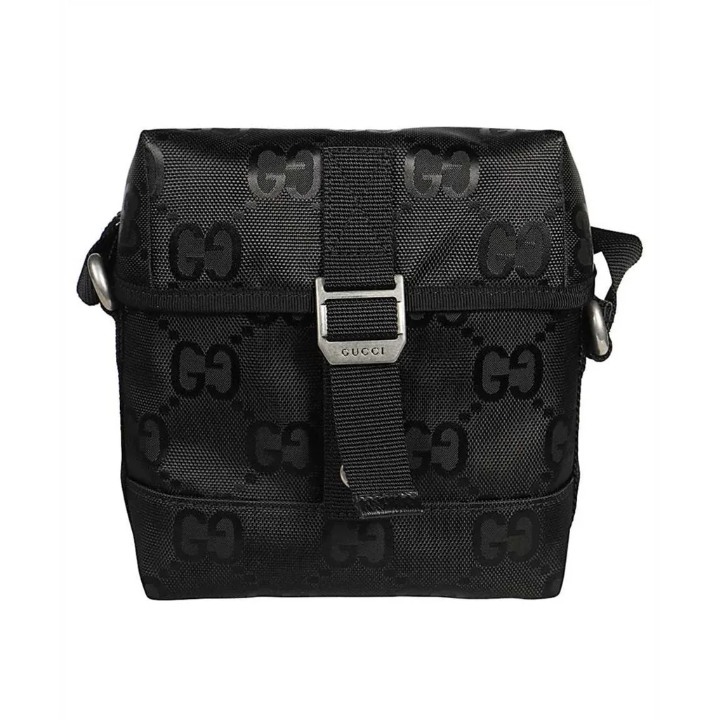 Gucci Off the Grid GG Nylon Messenger Bag in Black