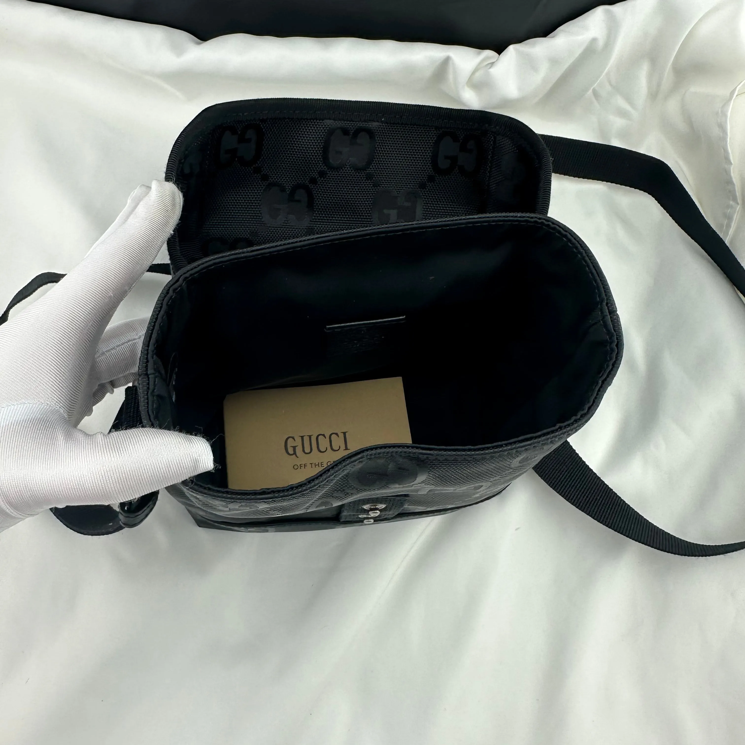 Gucci Off the Grid GG Nylon Messenger Bag in Black