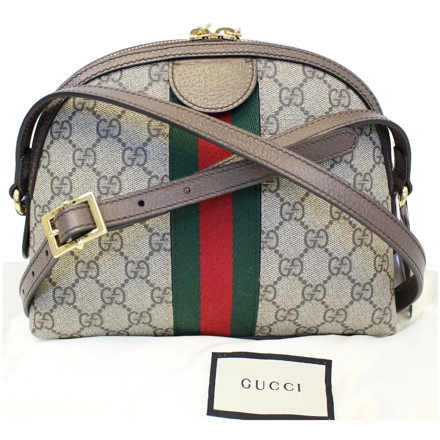 GUCCI Ophidia GG Supreme Monogram Web Shoulder Crossbody Bag