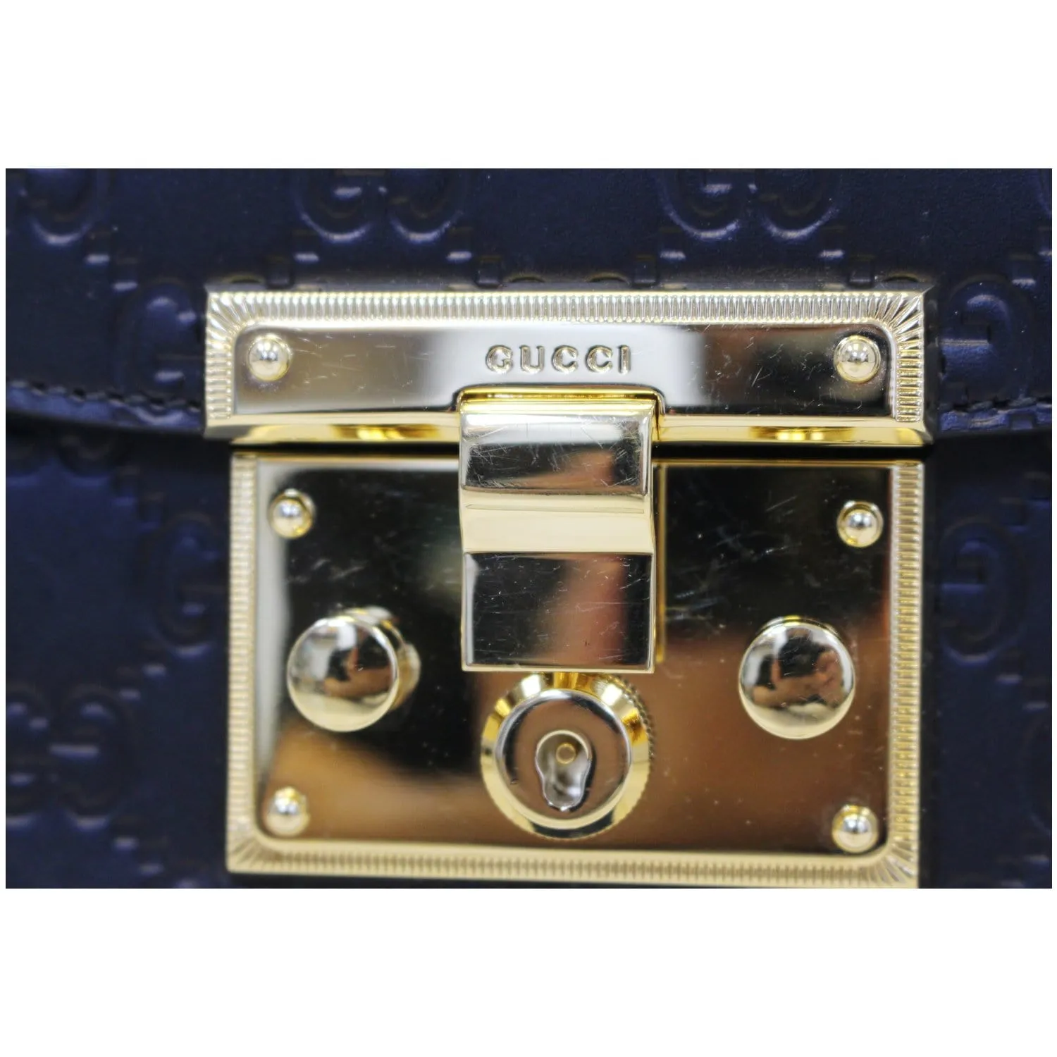 GUCCI Padlock GG Guccissima Signature Leather Shoulder Bag 453189