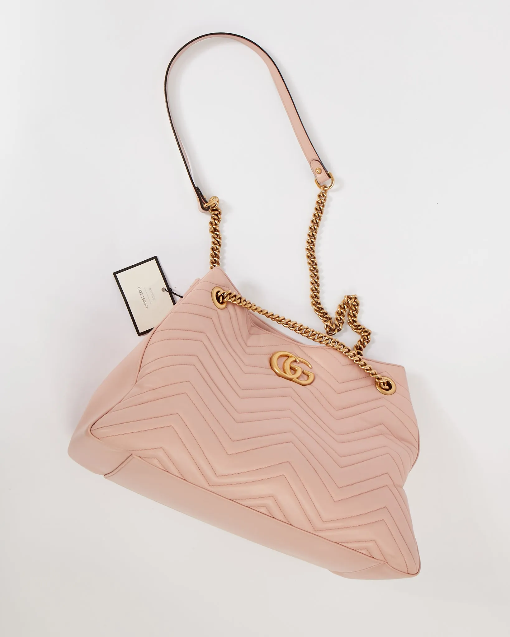 Gucci Pink Medium GG Marmont Matelasse Tote Bag
