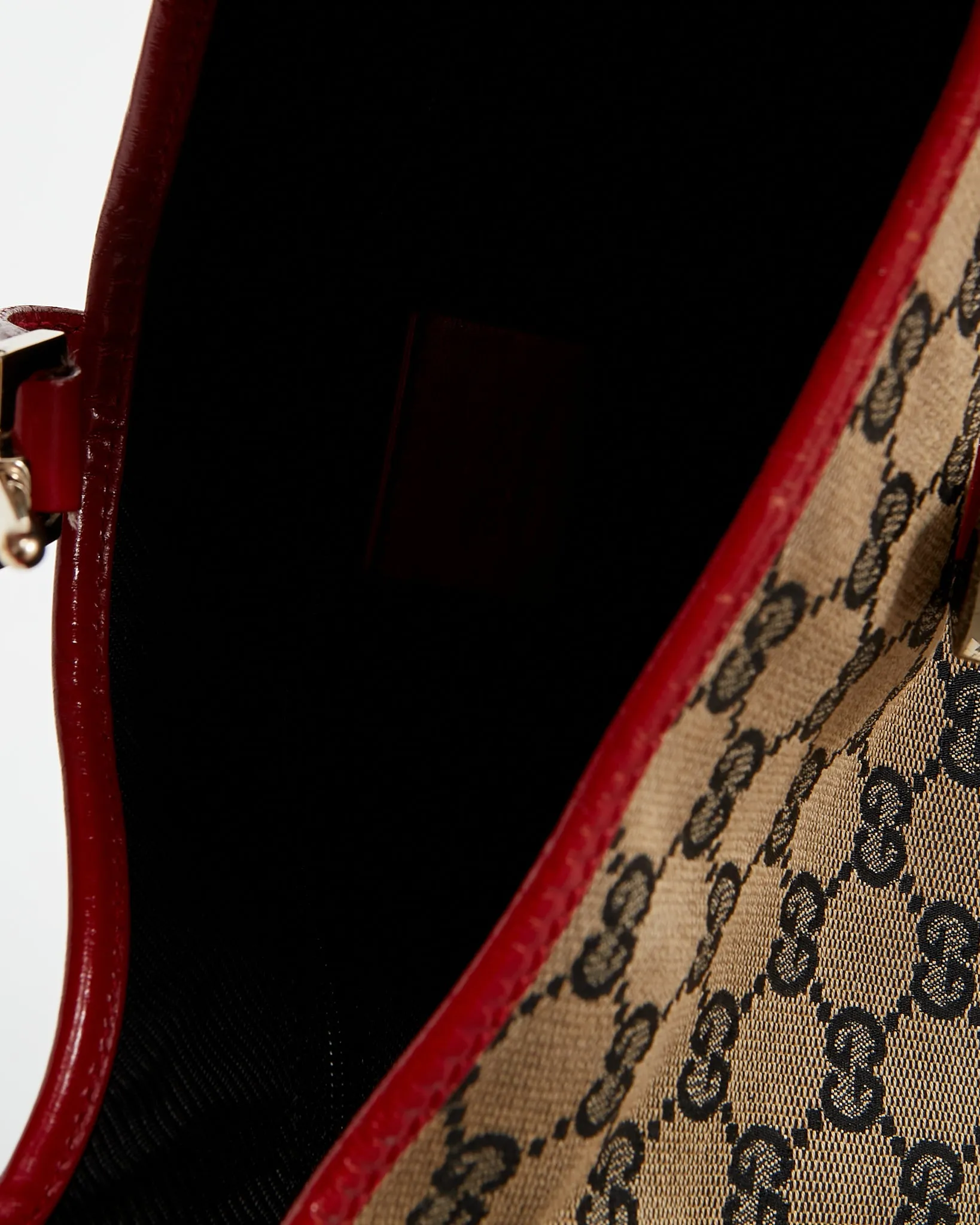 Gucci Red GG Canvas Jackie Shoulder Bag