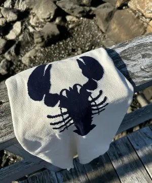 Hadley Navy Sweater with Red Lobster Design