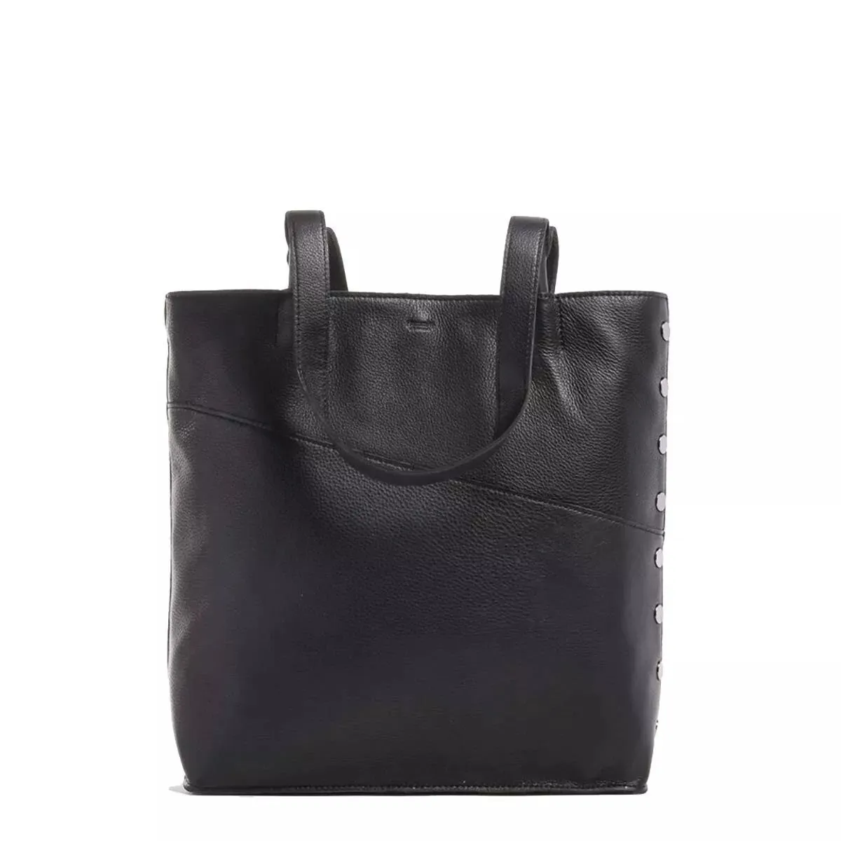 Hammitt Drew 2.0 Black Silver Hobo Tote Leather Handbag Bag Magnetic Purse NEW