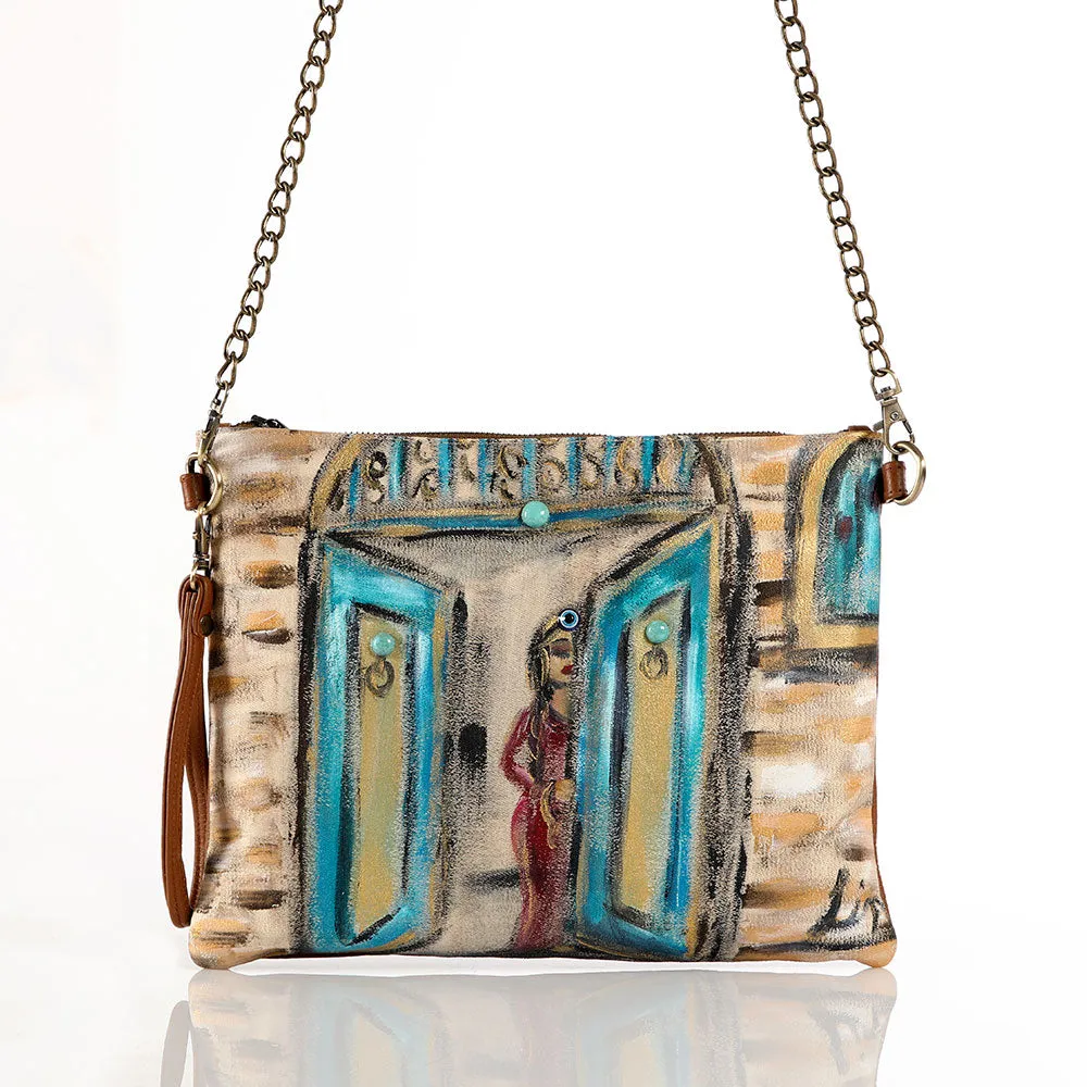 HAND PAINTED LEBANESE DOOR CROSSBAG