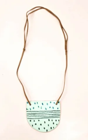 Handmade half-moon shaped necklace