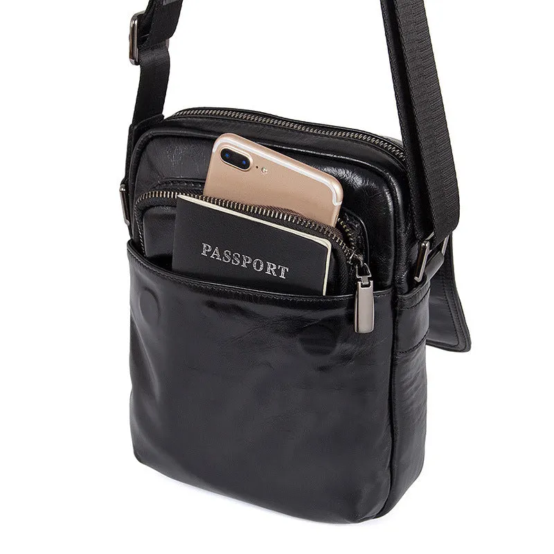 Handmade Messenger Bags Men's Shoulder Bag Vintage Leather Satchel Bag