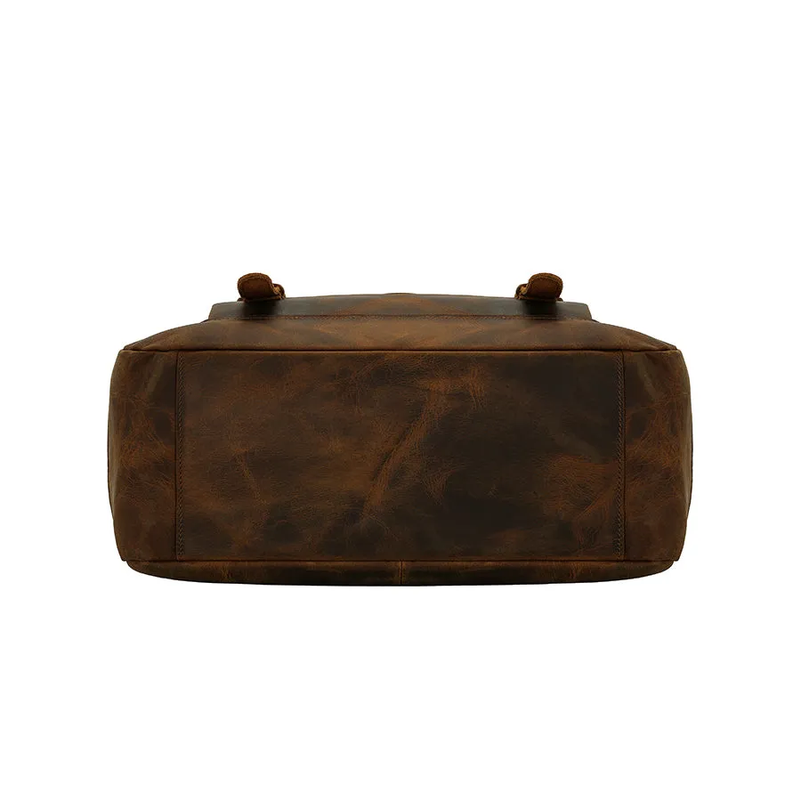 Handmade Vintage Motorcycle Side Bag with Magnetic Closure