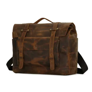 Handmade Vintage Motorcycle Side Bag with Magnetic Closure