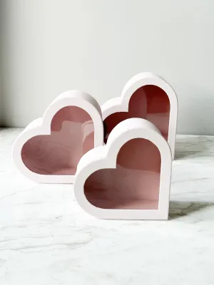 Heart-Shaped Clear Cover Flower & Gift Box