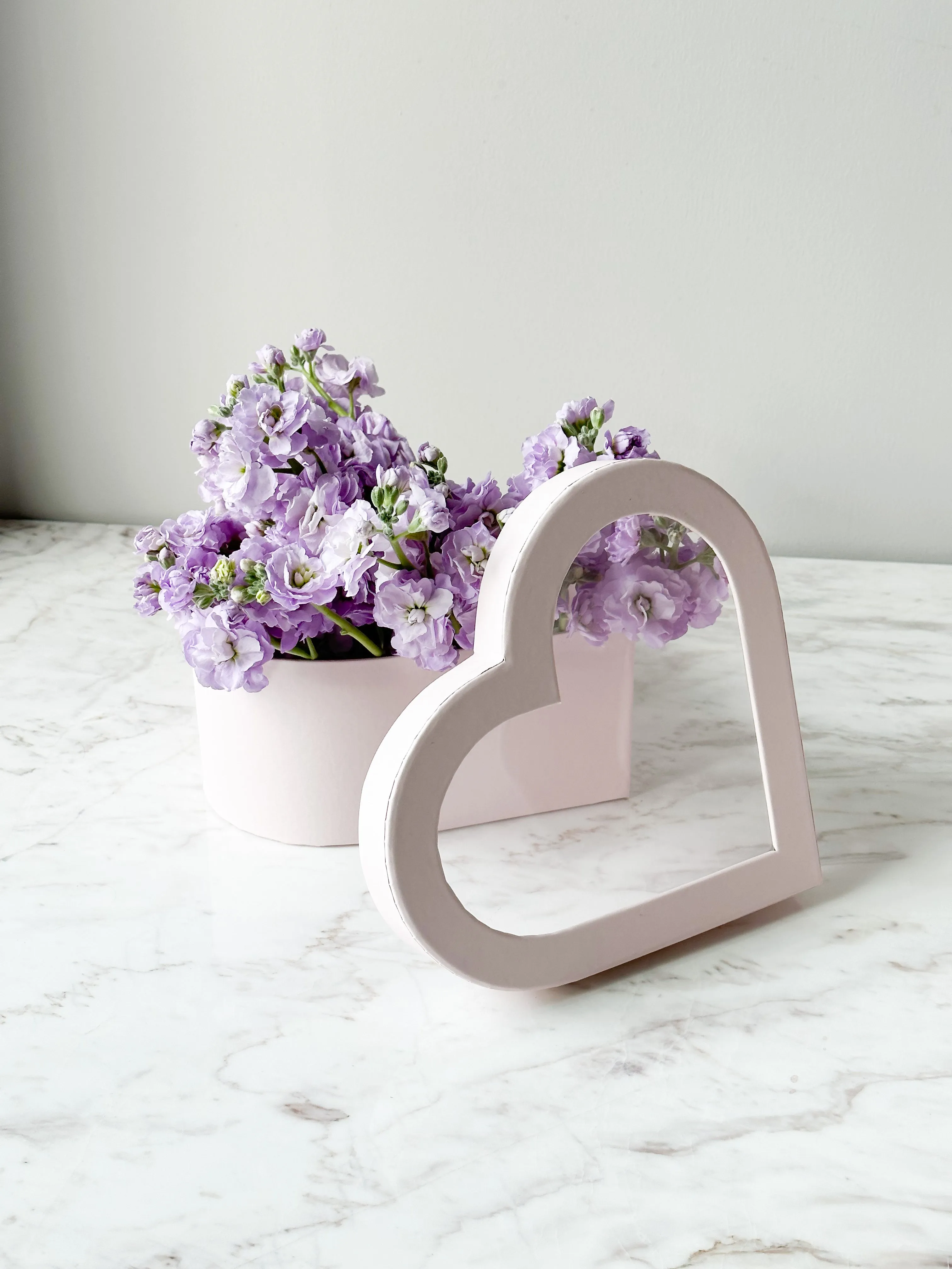 Heart-Shaped Clear Cover Flower & Gift Box