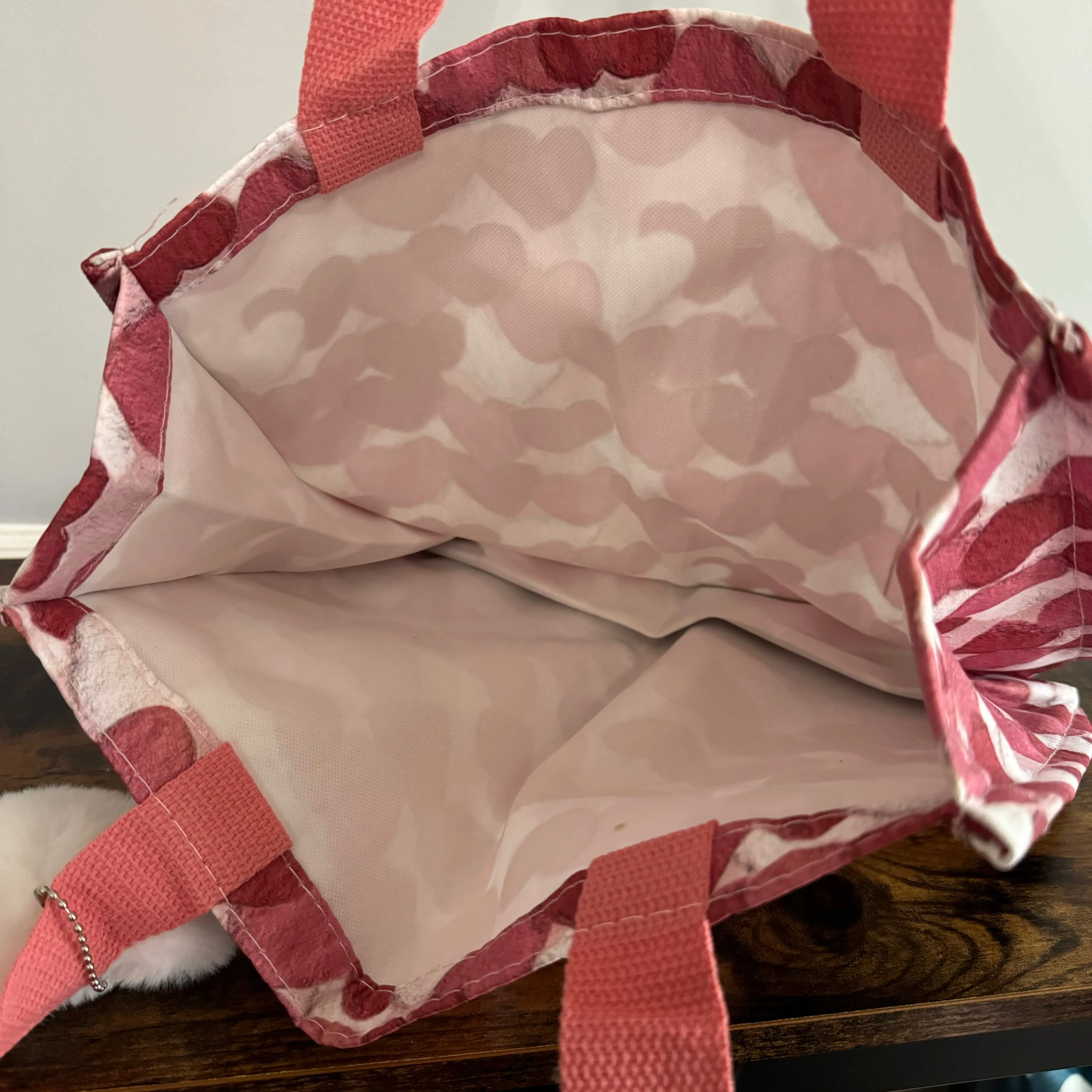 Heart Tote Bag - Black   Grey