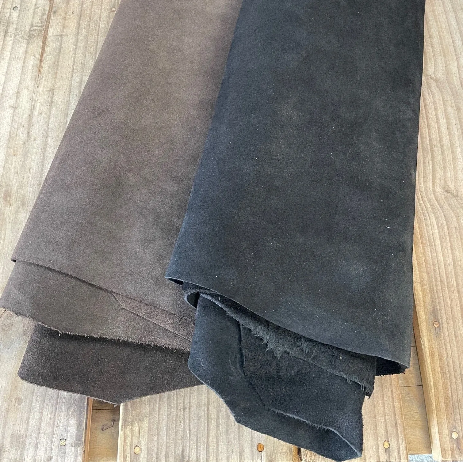Heavy Cow Jersey Suede Double Butts | Brown | 2.2 mm | 18 sq.ft | From $180 ea.