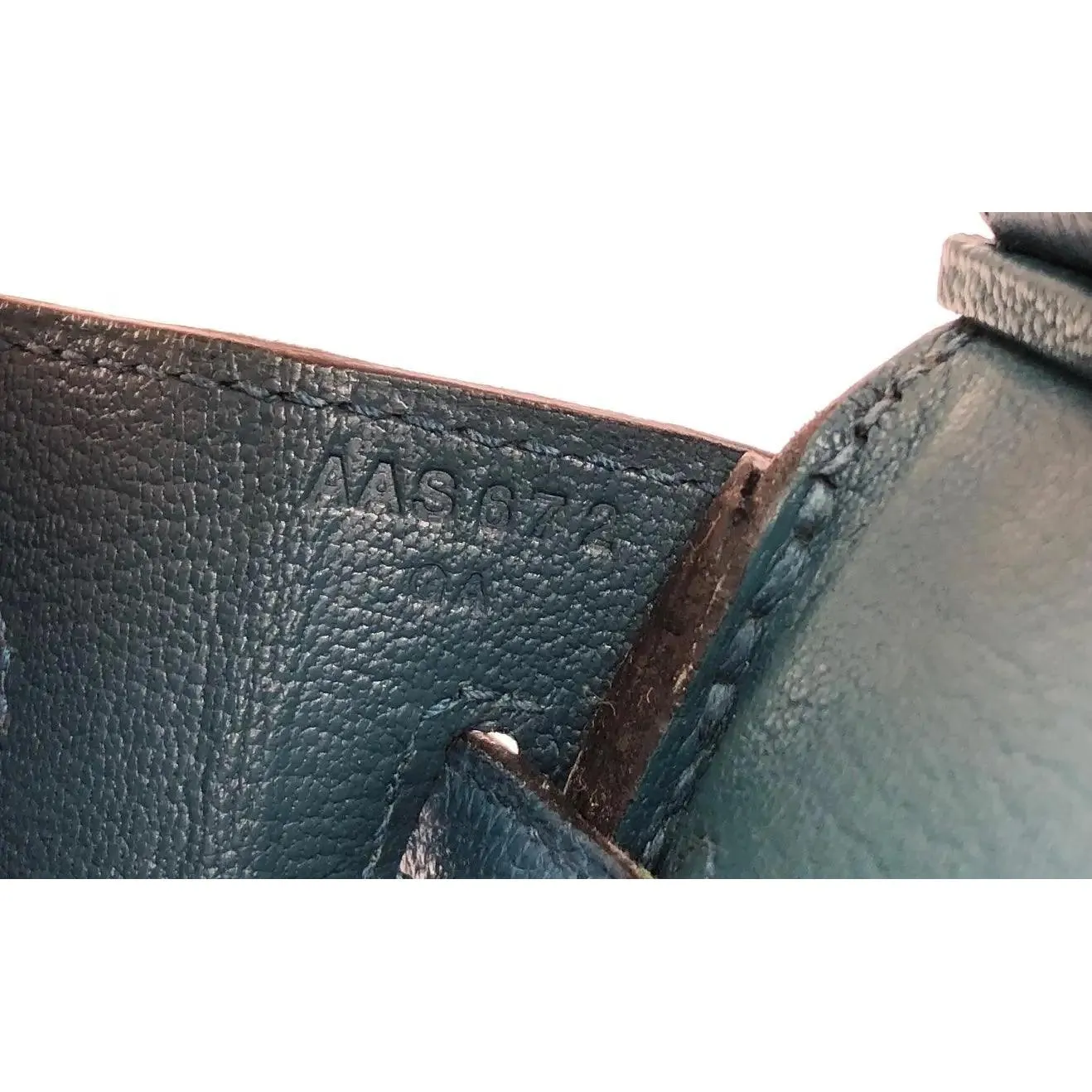 HERMES Birkin 25 Colvert Blue Togo Leather Bag Rare