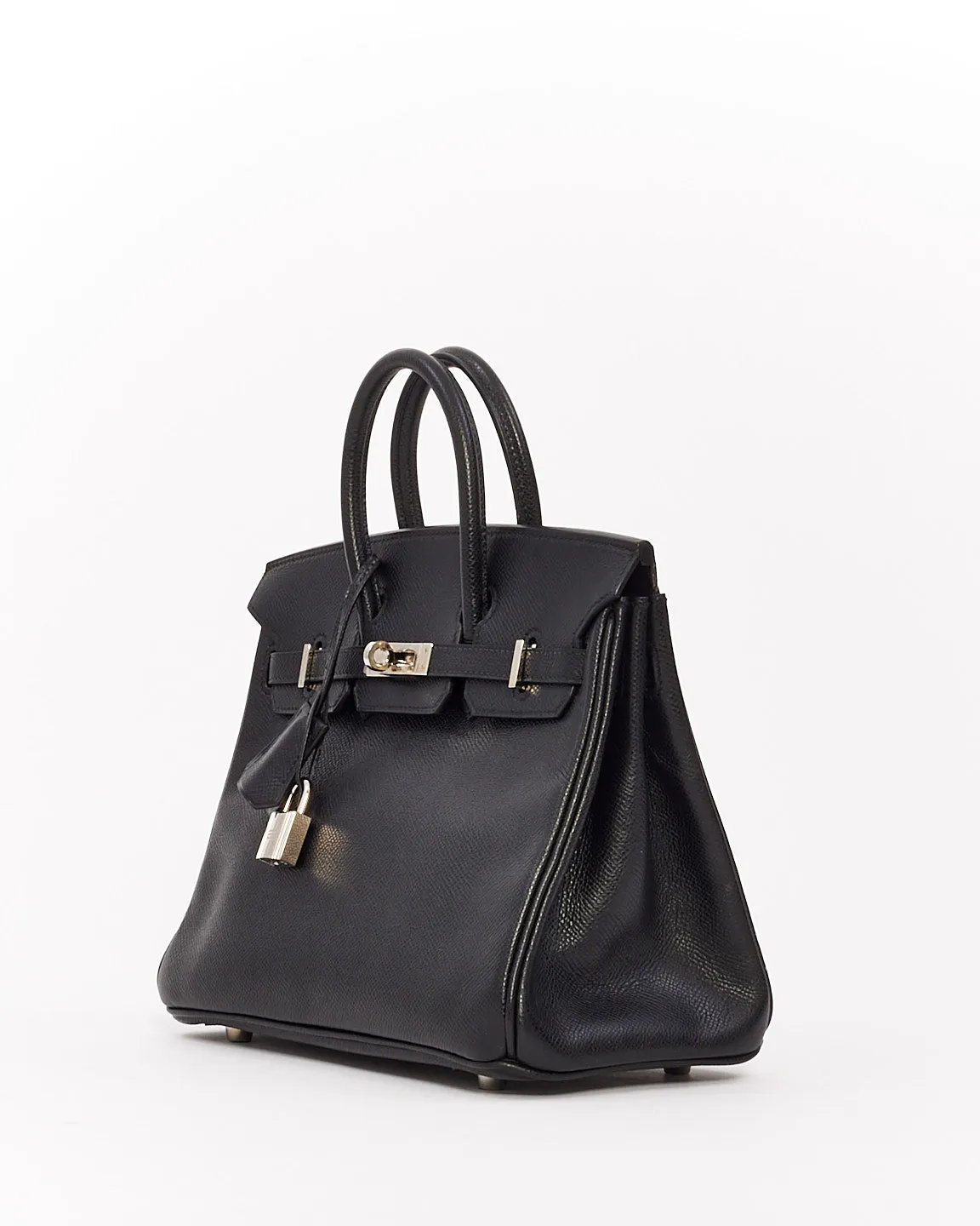 Hermès Black Epsom Leather Birkin 25 with Palladium Hardware