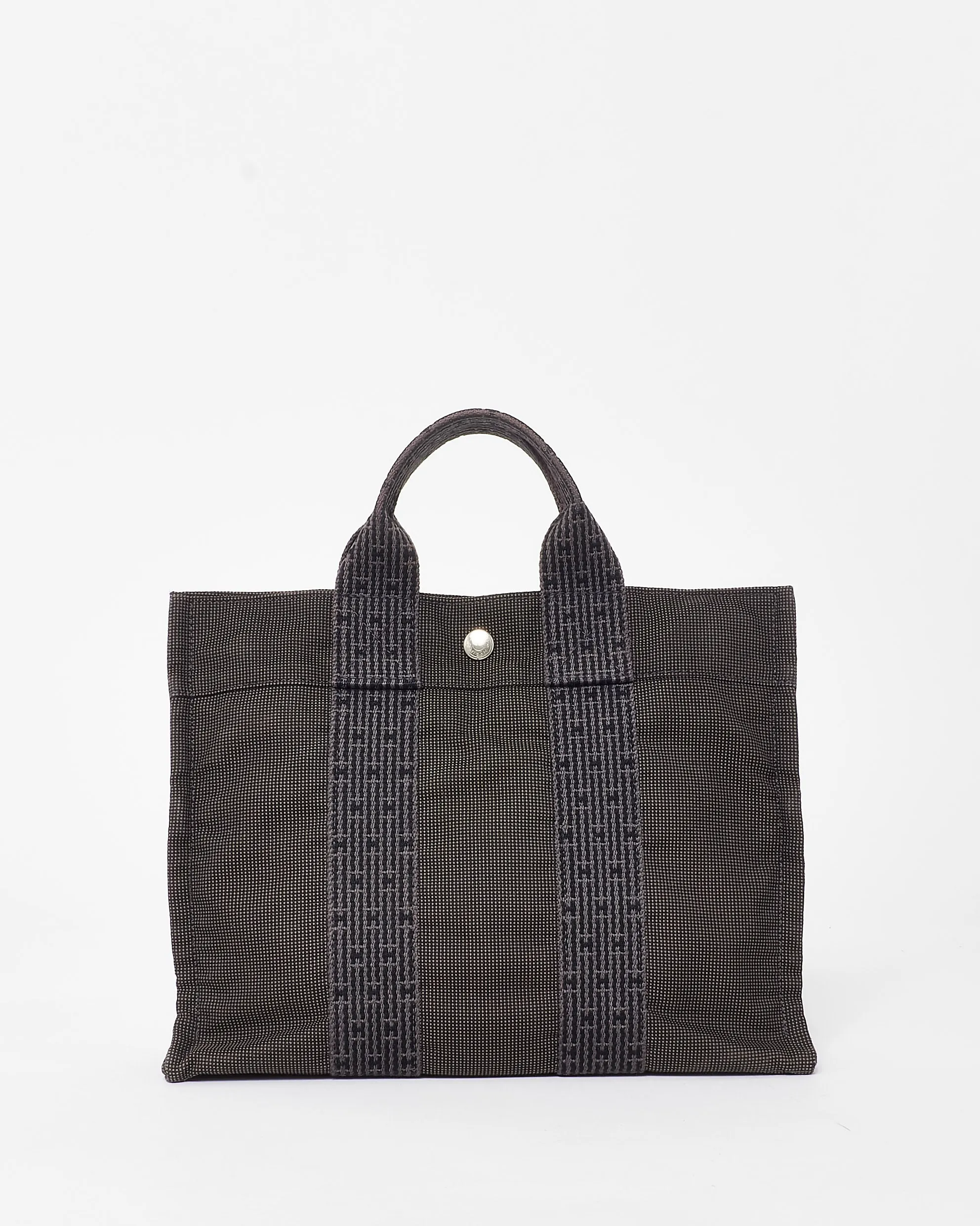 Hermès Vintage Brown Canvas Herline Tote Bag
