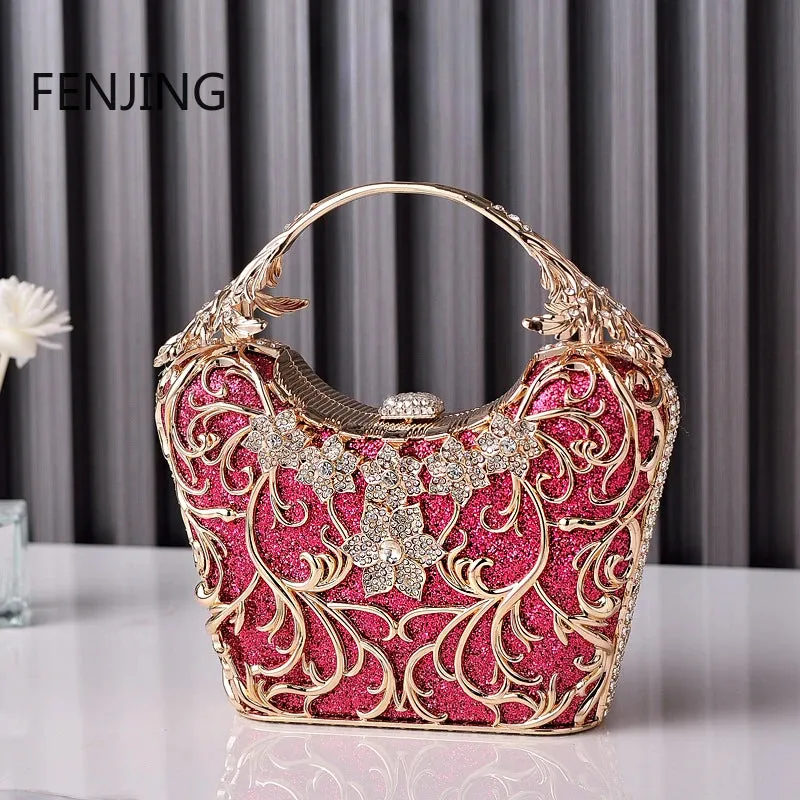 Hollow Out Metal Hand Bag