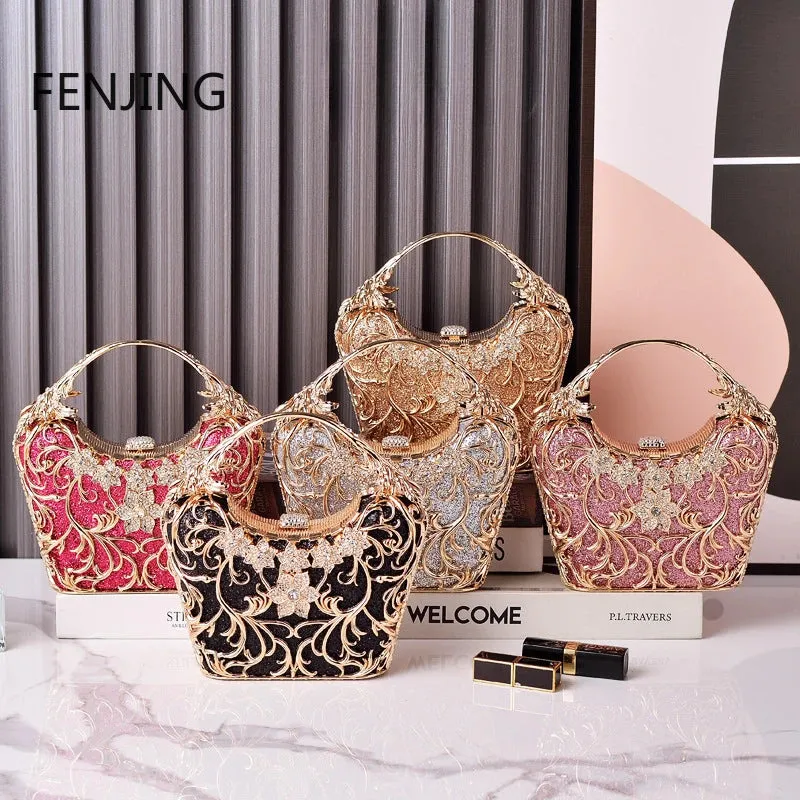 Hollow Out Metal Hand Bag