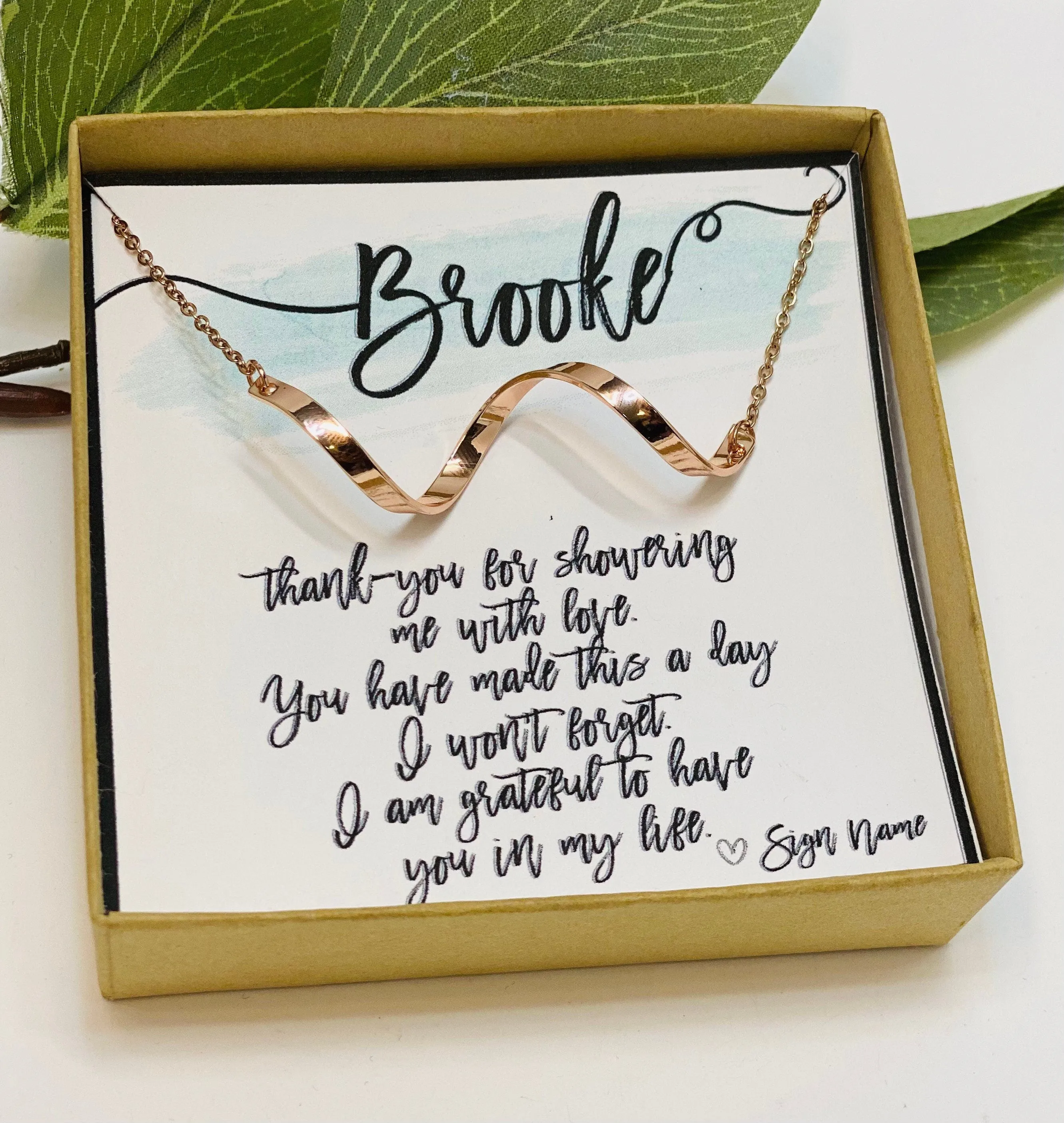Hostess Gift, Hostess Gifts for Bridal Shower, Host Gift Ideas, Host Gift Baby Shower, Hostess Thank You Gift, Thank You Necklace, Gift
