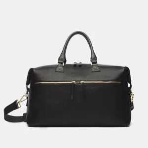 Hudson Italian Leather Weekender in Black