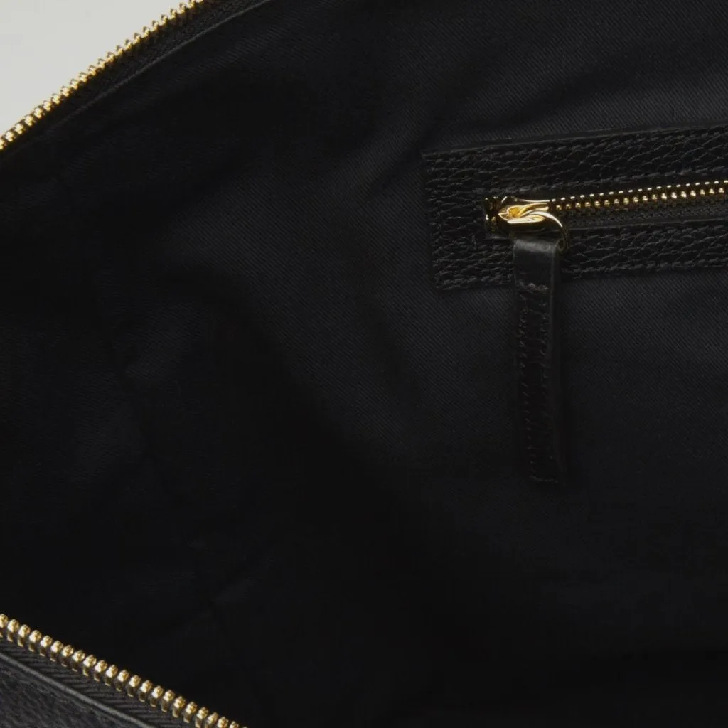 Hudson Italian Leather Weekender in Black