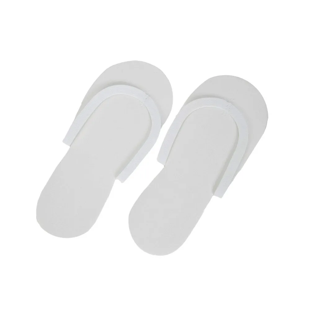 Ikonna Slip-Resistant Pedi Slippers - White / 12 pair
