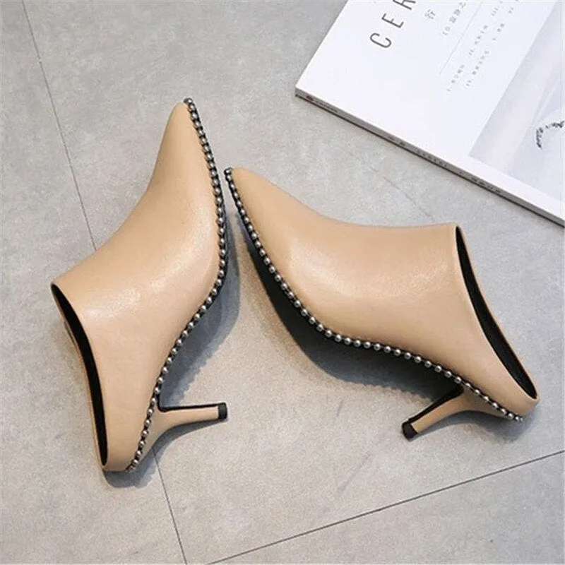 INS Luxury Slippers Women Pumps Rivets Designer Summer Shoes