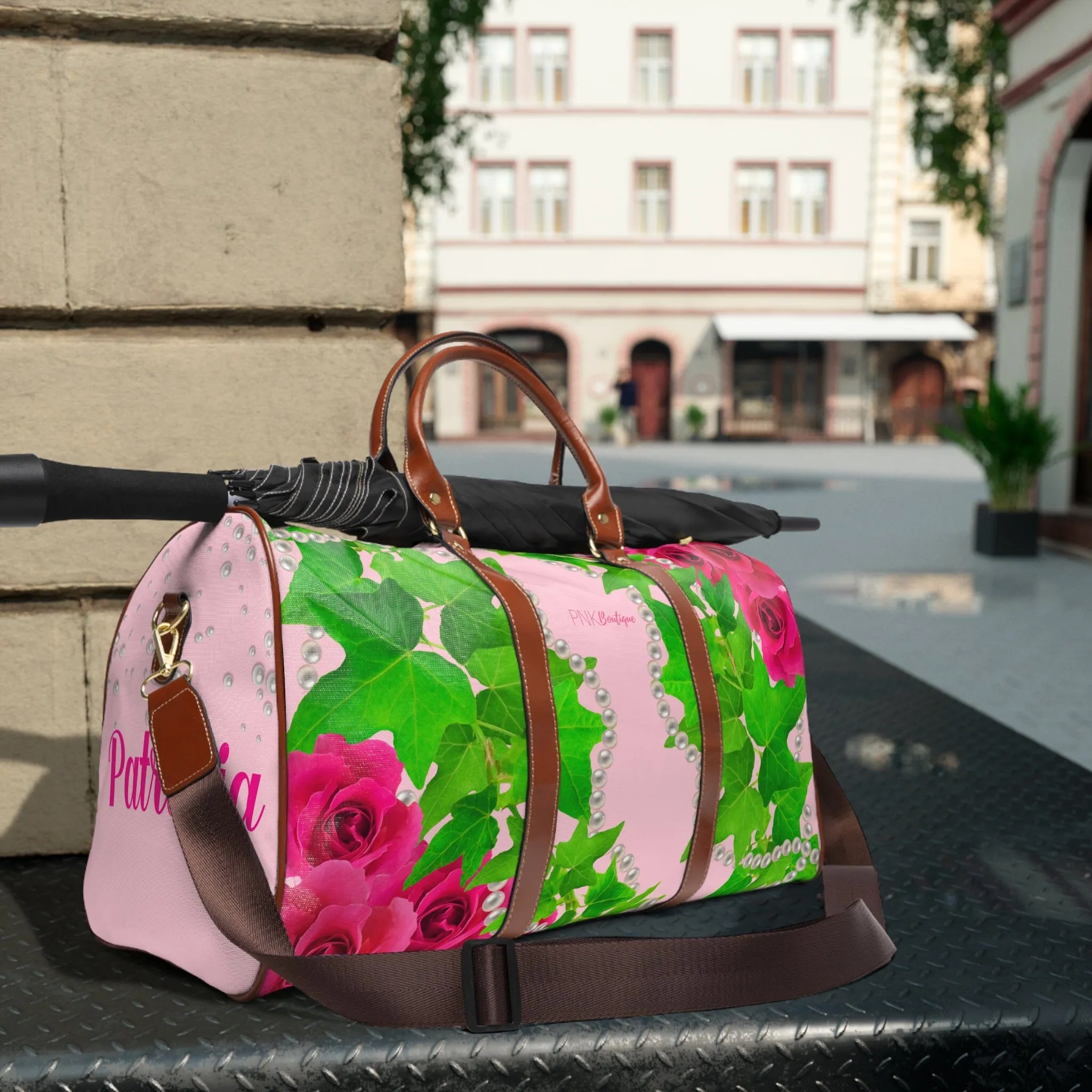 Ivy and Pearls Personalized Waterproof Travel Bag