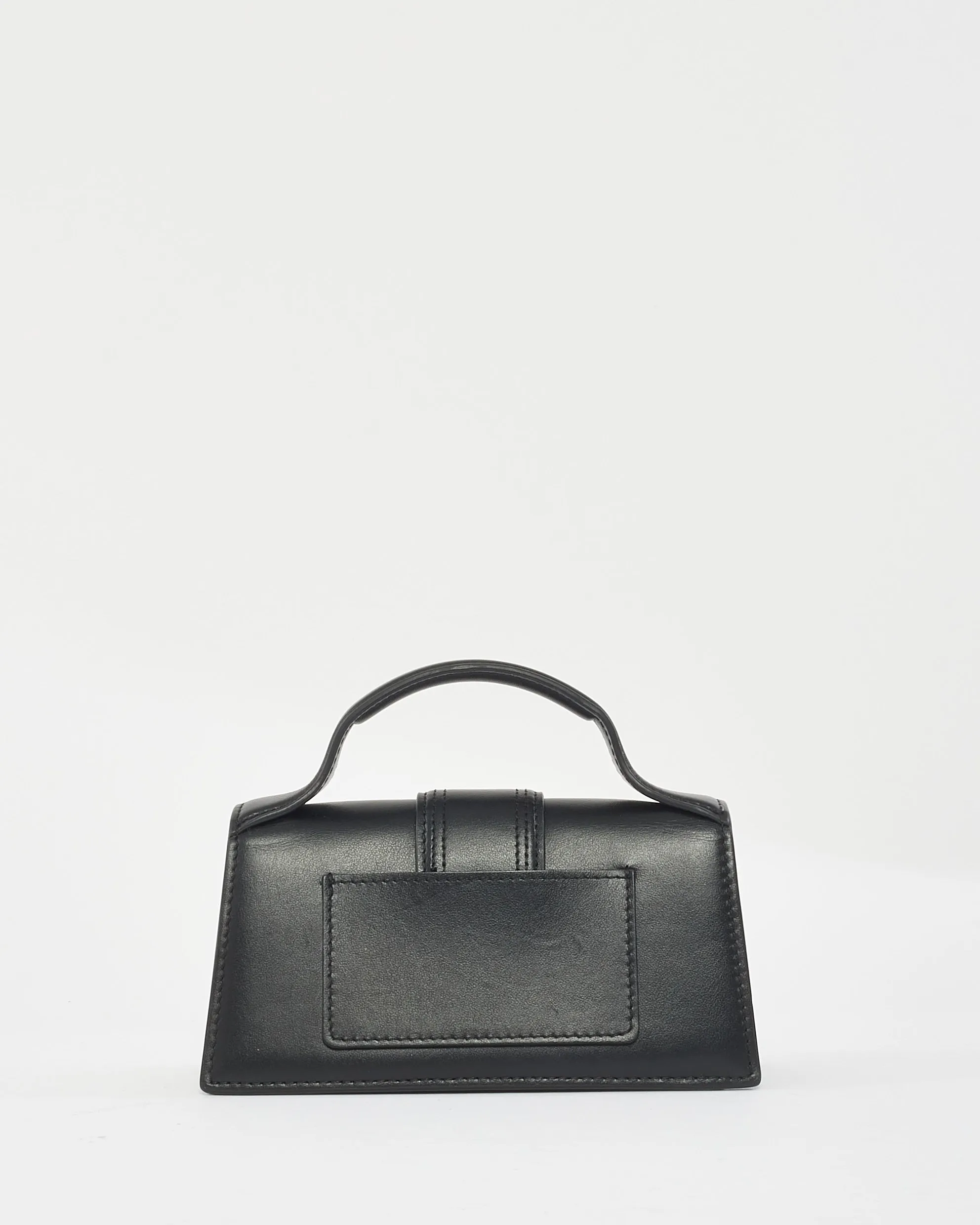 Jacquemus Black Leather Le Bambino Mini Clutch Bag