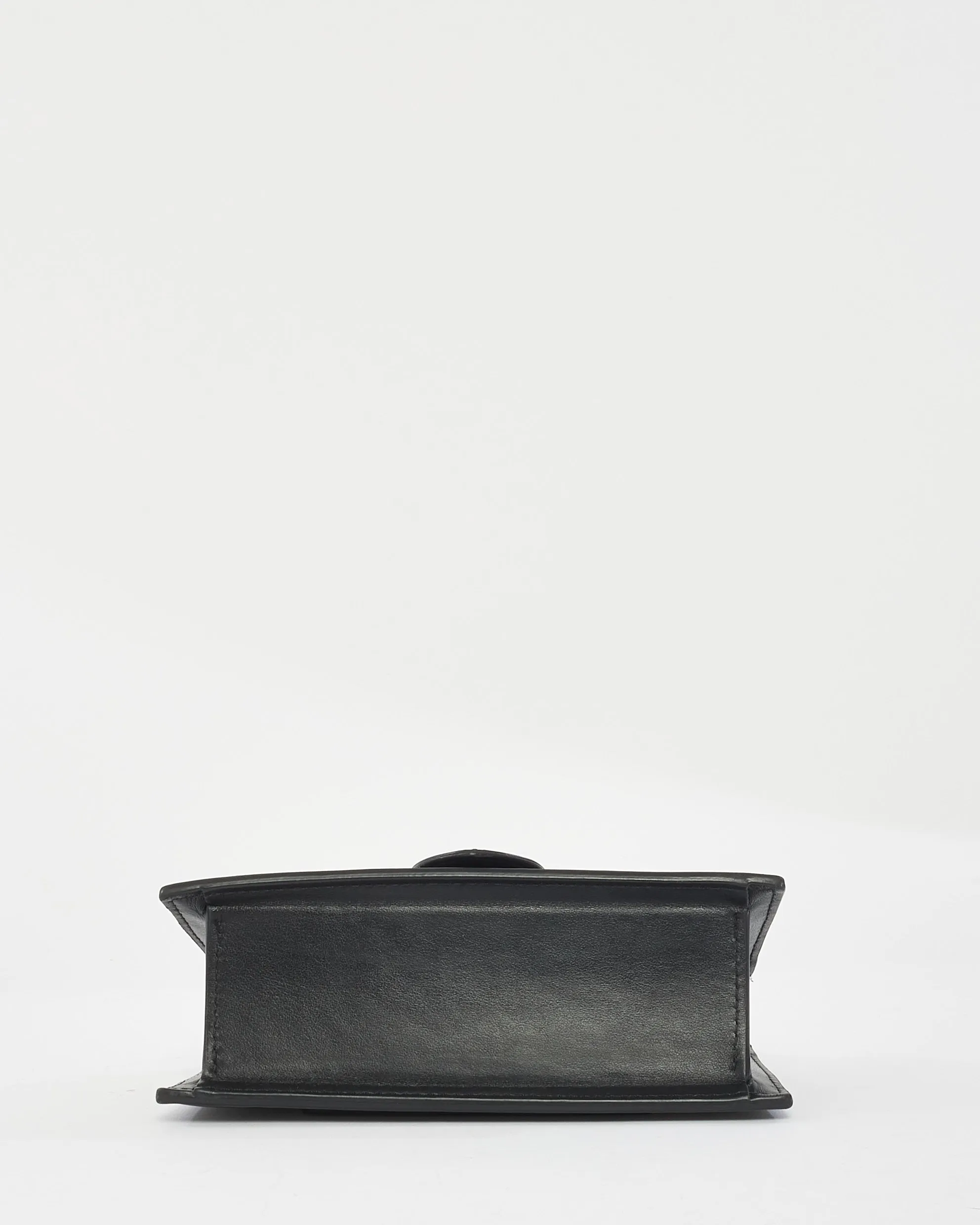 Jacquemus Black Leather Le Bambino Mini Clutch Bag