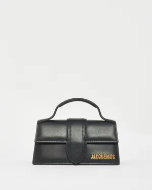 Jacquemus Black Leather Le Bambino Mini Clutch Bag