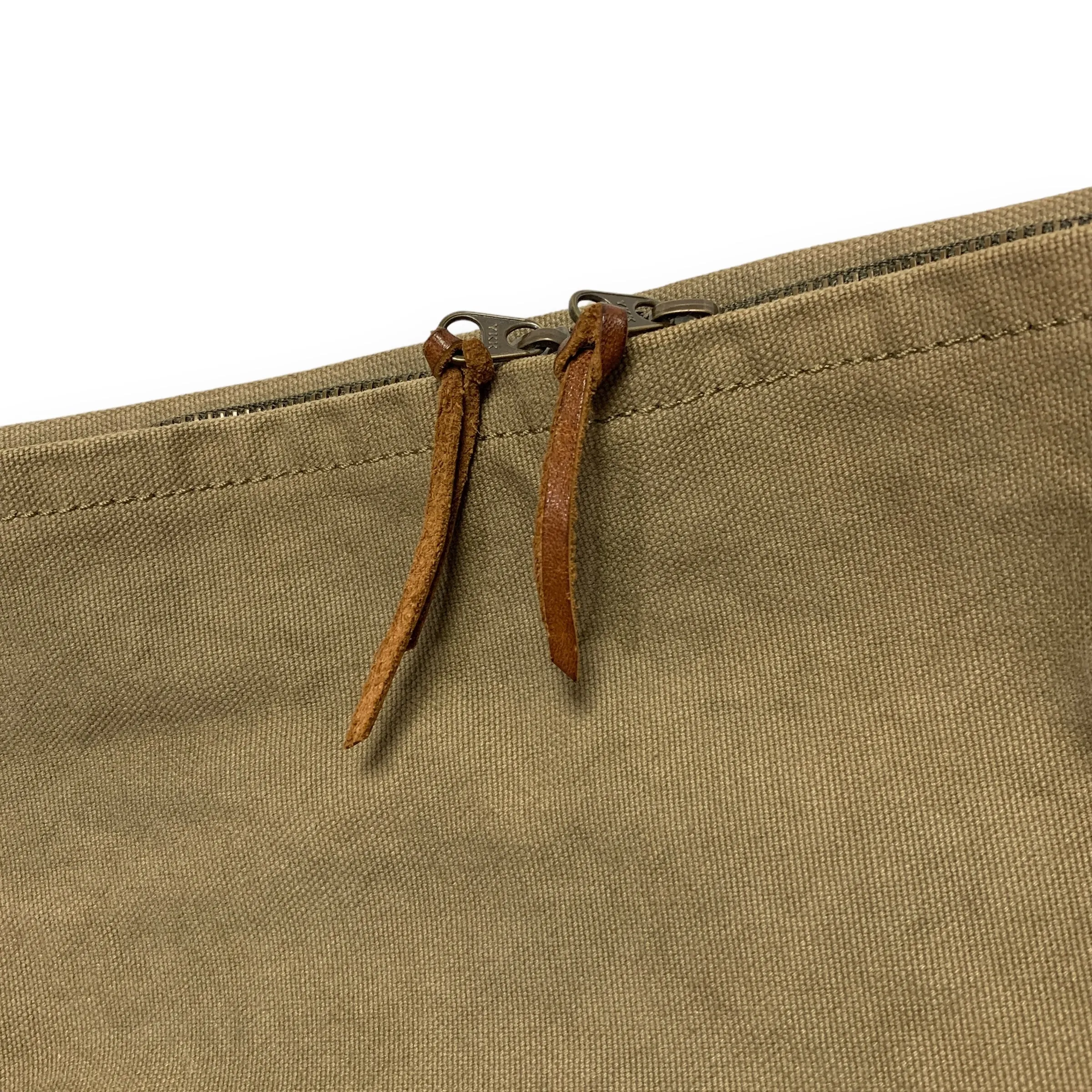 KAPITAL #6 COTTON CANVAS BIG SNUFKIN BAG OLIVE