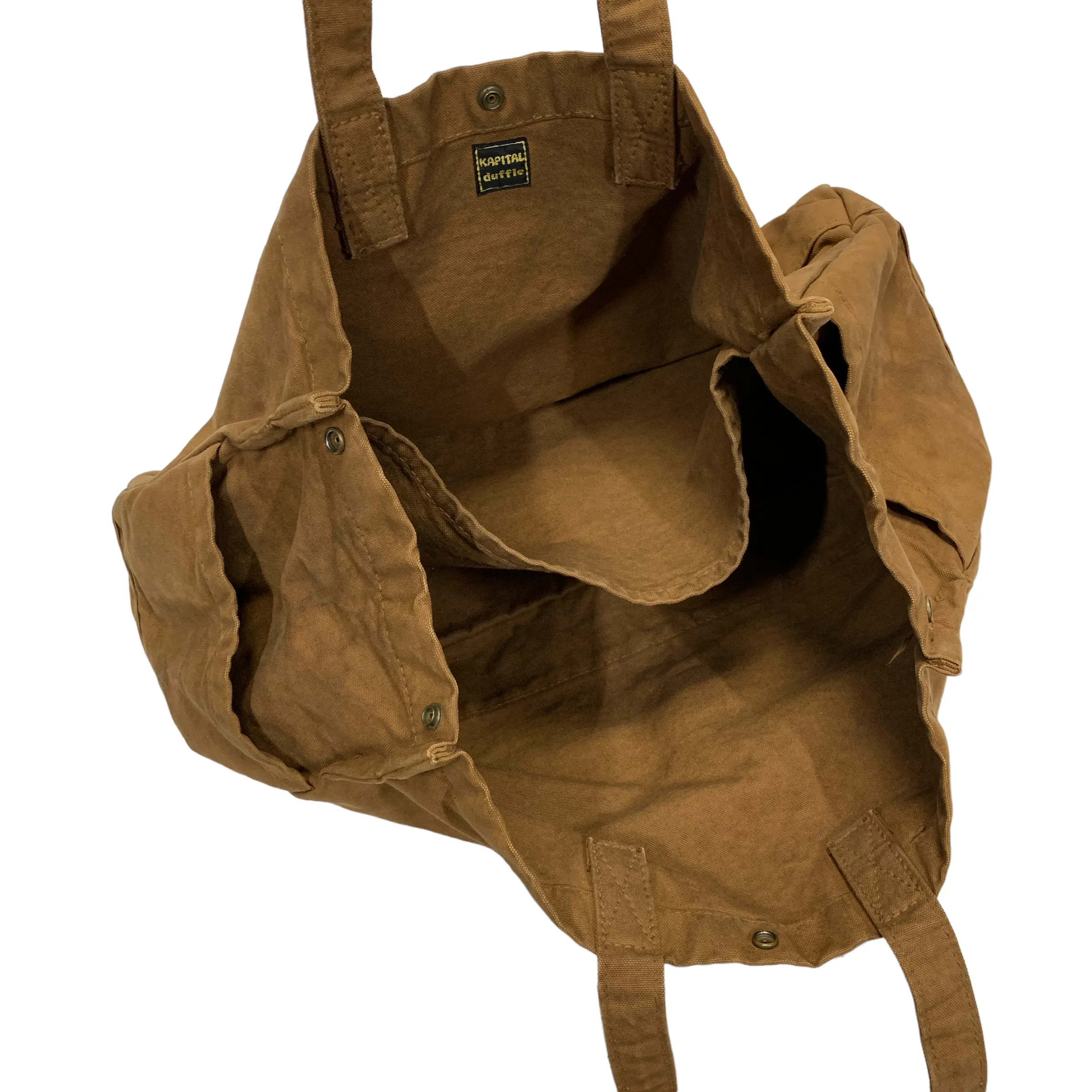 Kapital Canvas Duffle Bag Brown
