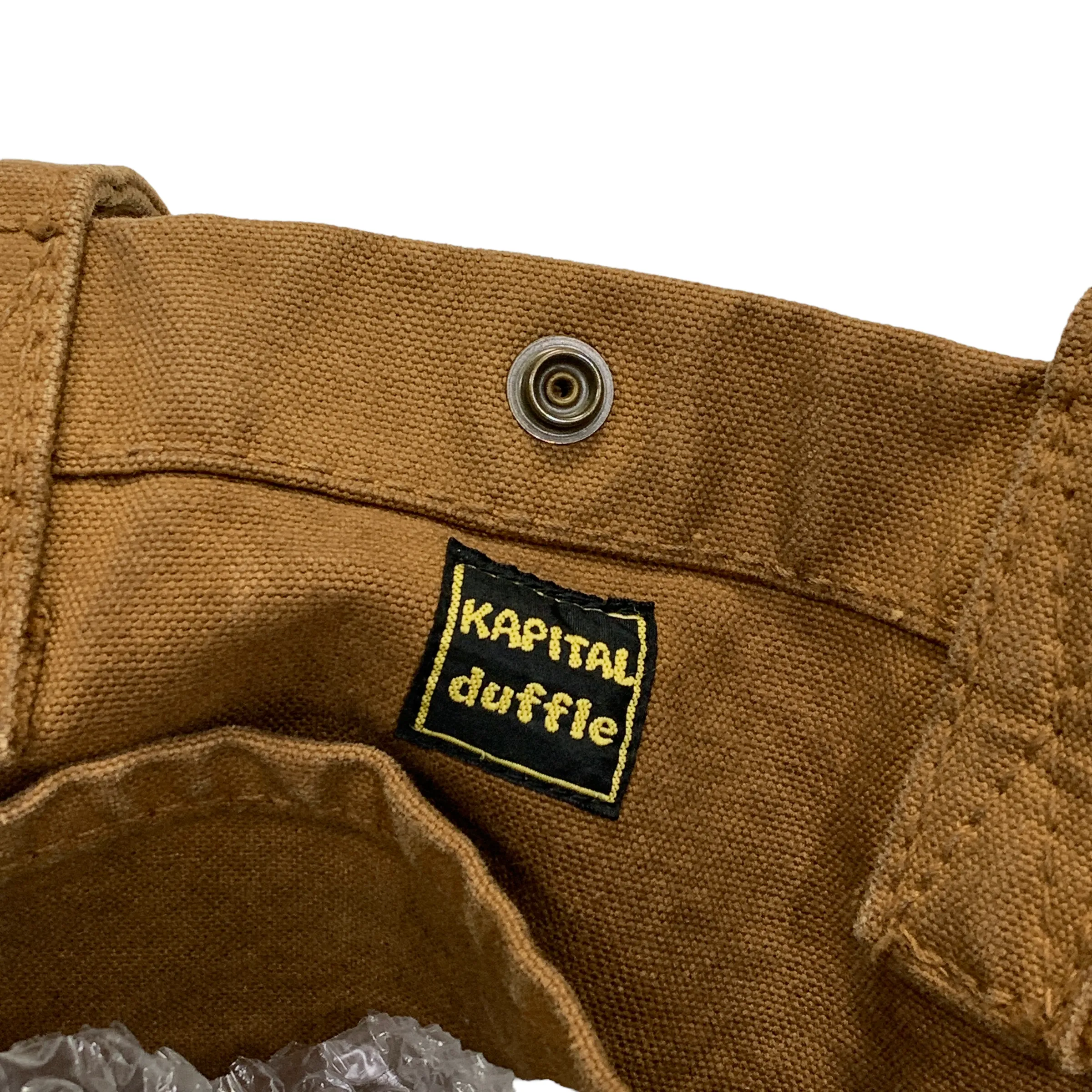 Kapital Canvas Duffle Bag Brown