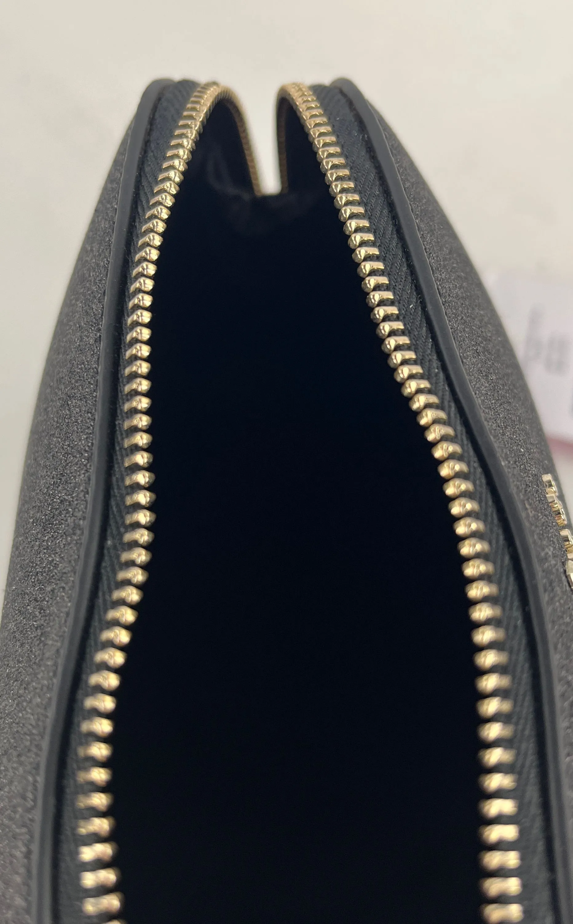 Kate Spade Shimmy Glitter Fabric Small Cosmetic Bag K4709 Black NWT MSRP $69