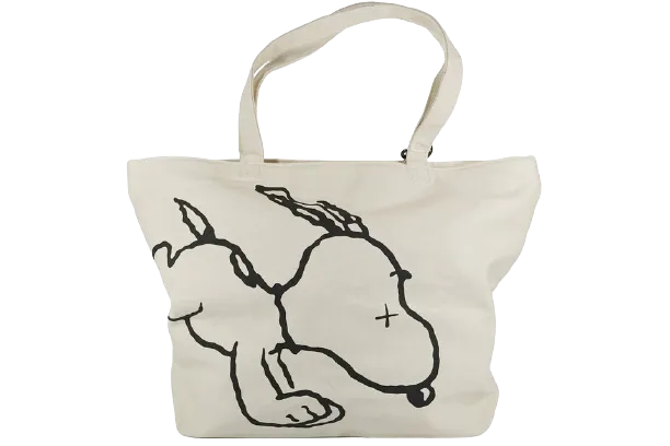KAWS x Uniqlo x Peanuts "Snoopy" Tote Bag Beige